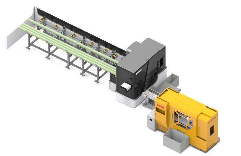 DMK高速圆锯机智能化锯切倒角（实现多工艺自动化生产上下料)